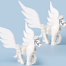 Angel Golden Wings Flying Horse Animals for Lego Building Blocks Brick Sets DIY