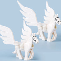Angel Golden Wings Flying Horse Animals for Lego Building Blocks Brick Sets DIY