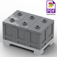 MOC Fuel Gas Tank Wine Barrels Forklift For LEGO Building Blocks Set