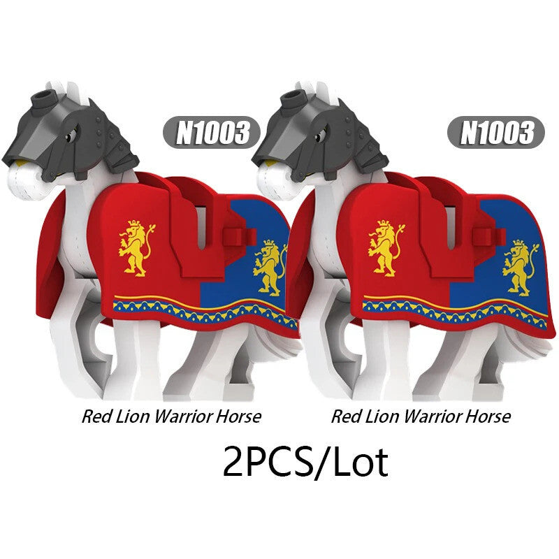 City Animals Medeival Military Knights Horse Warhorse Eagle for LEGO Building Blocks Sets