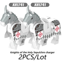 City Animals Medeival Military Knights Horse Warhorse Eagle for LEGO Building Blocks Sets