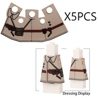 MOC WW2 Soviet Red Army Coat Soldier Clothes For LEGO Building Blocks Brick Toy