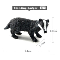 1pc Badger Wolverine Anteater Beaver Animal Miniature Art Toy Figure Doll DIY
