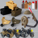 Military Weapon WW2 Green Gas Mask German Army Soldiers Building Blocks Toy DIY