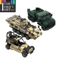 Military Armored Soldier Vehicle Truck Car For LEGO Building Block Brick Toy
