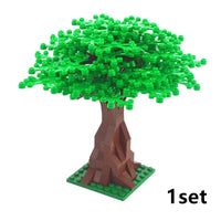 City Tree Green Bush Garden MOC Flower Grass for Lego Building Blocks Sets DIY