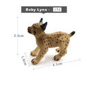 1pc Simulation mini Lion Tiger Lynx Animal Miniature Art Toy Figure Doll