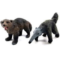 1pc Badger Wolverine Anteater Beaver Animal Miniature Art Toy Figure Doll DIY