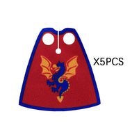 Medieval Military Officer Cape Lion Knights Fur Cloak For LEGO Building Blocks Brick Toy
