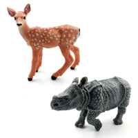 1pc Okapi Sheep Deer Crocodile Lynx Koala Animal Miniature Art Toy Figure Doll