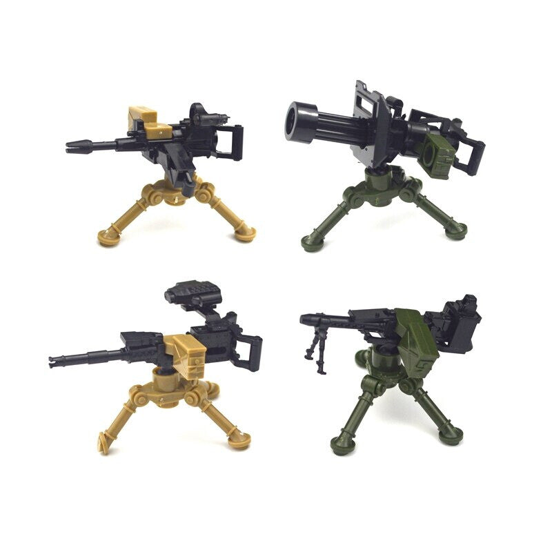 Military Weapon Gun Rifle Pistol Mortar SUV Motorcycle Building Blocks Toy DIY
