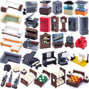MOC City House Furniture Piano TV Sofa Parts for Lego Sets Building Blocks Set