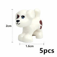 City Animals Cute Dog Sheep Chicken goat pig Cow for LEGO Building Blocks Sets