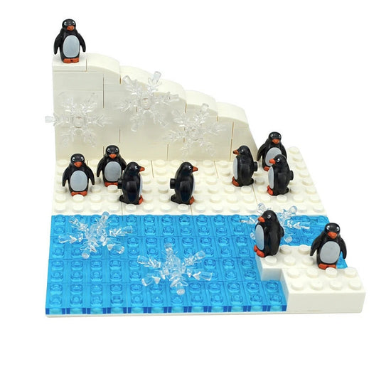 Penguin Glacier Icy Snow world City Animals Zoo for LEGO Building Blocks Set DIY