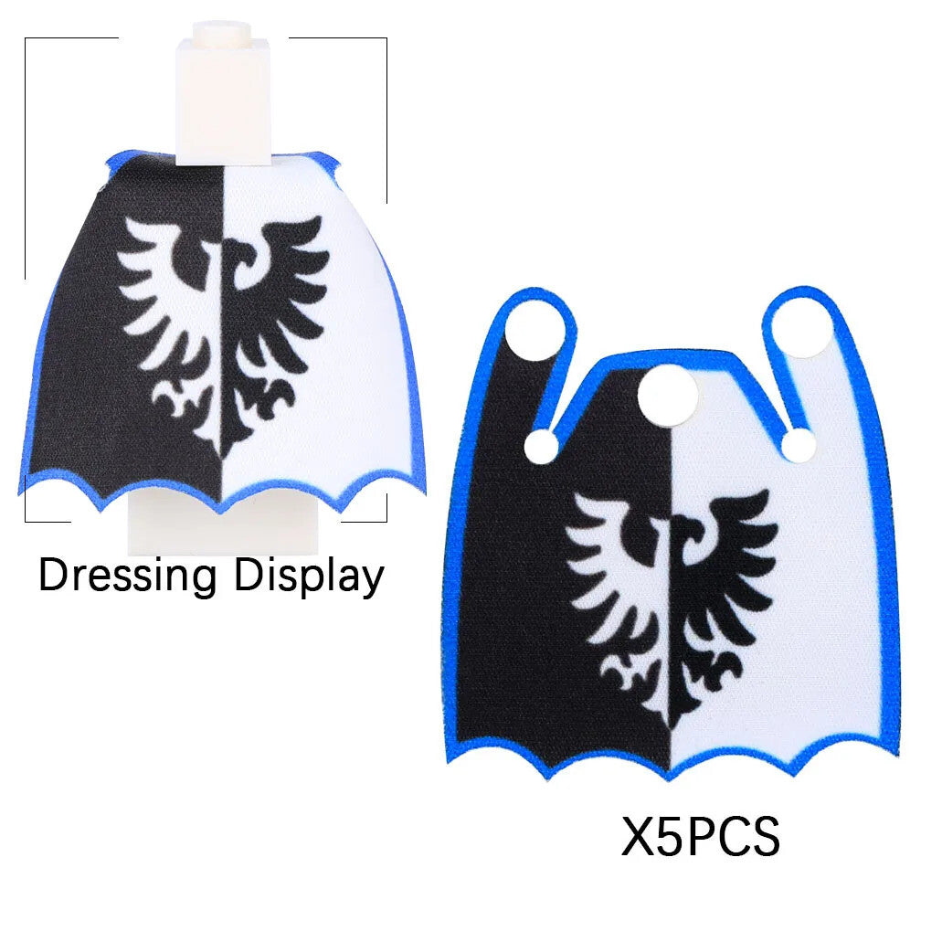 Medieval Military Officer Cape Lion Knights Fur Cloak For LEGO Building Blocks Brick Toy