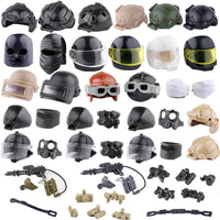Military Solider Figures Helmets Mask weapon For LEGO Building Blocks Brick Toy