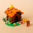 MOC Notice Board Bonfire Stove Medieval Town Street For LEGO Building Blocks Set