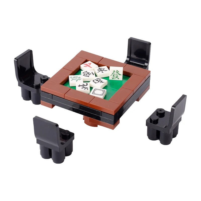 MOC City Poker Table Slots Chess Cards Game Room For LEGO Building Blocks Set