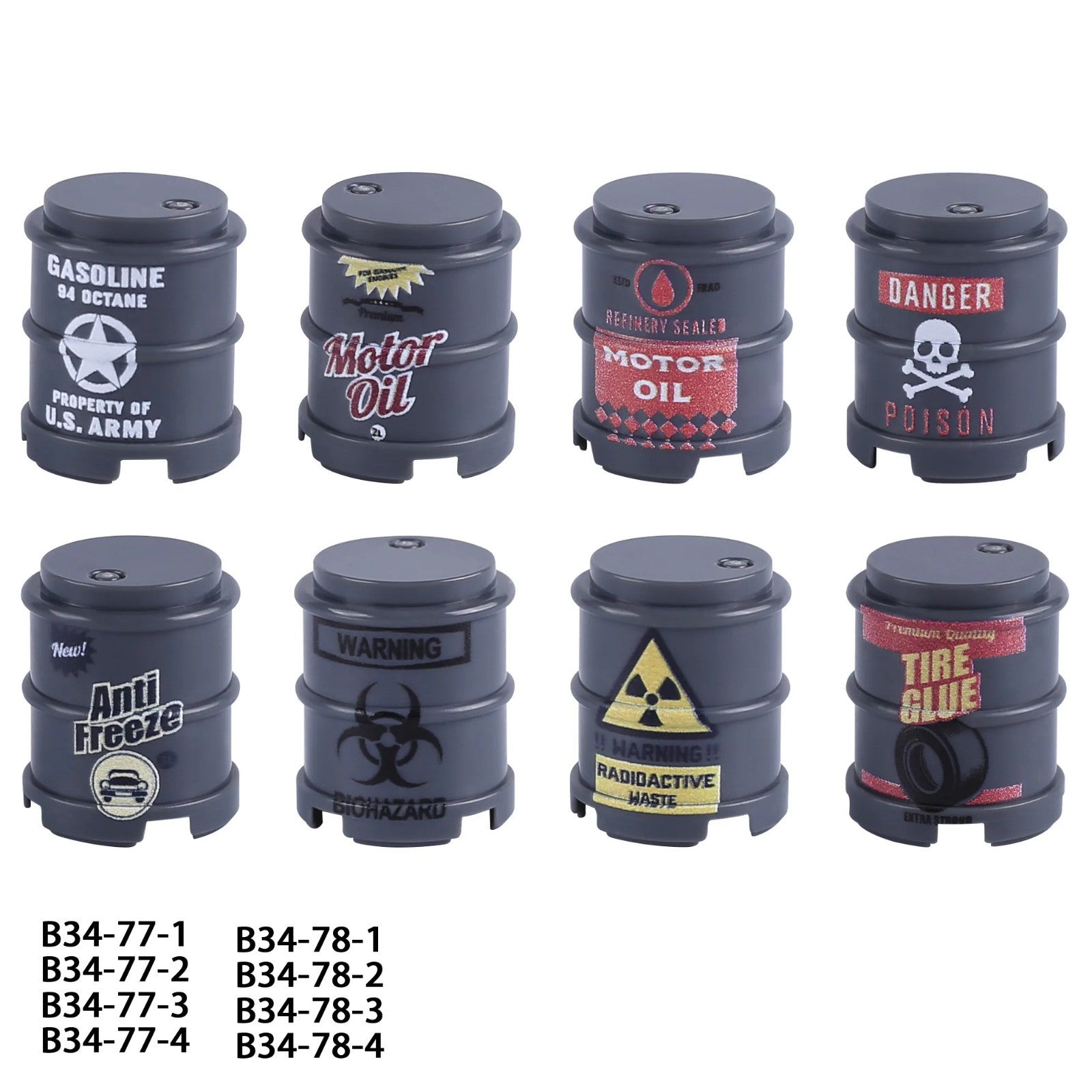 Military Oil Drum Fuel Tank Army War Scene For LEGO Building Blocks Brick Toy