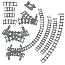 Train Rail Curve Fork Tracks R56 R72 R88  for Lego Kit Train Building Blocks Set