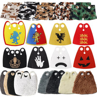 Medieval Military Officer Cape Lion Knights Fur Cloak For LEGO Building Blocks Brick Toy