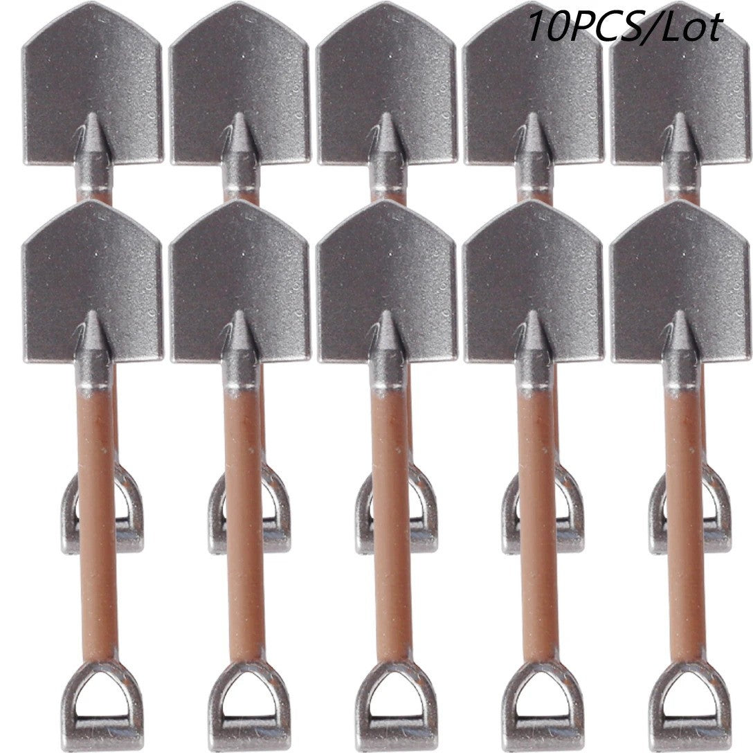 Military SWAT Weapon Shovel Arms Farm Tools Soldier Army Building Blocks Toy DIY