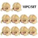 MOC Medieval Viking Helmet Cowboy Hat Elf Hair for LEGO Building Block Set