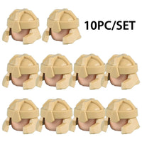 MOC Medieval Viking Helmet Cowboy Hat Elf Hair for LEGO Building Block Set