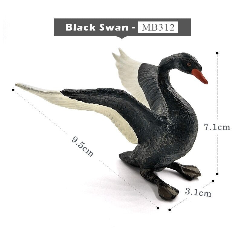 1pc Ostrich Meerkat Okapi Swan Crocodile Animal Miniature Art Toy Figure Doll