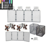 Military Base Barbed wire Fence Army Isolation Figures Building Blocks Toy DIY