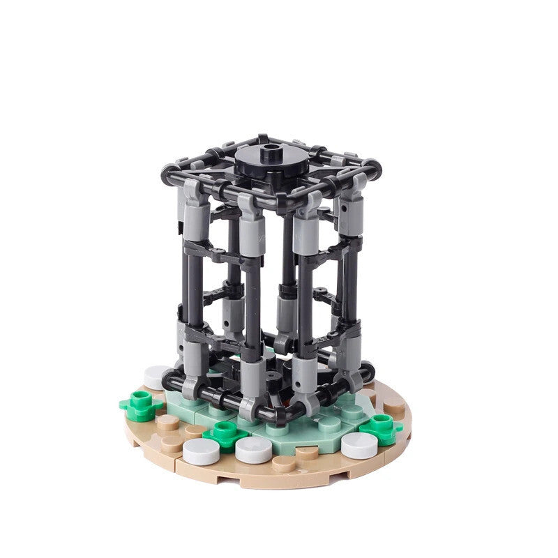 MOC Notice Board Bonfire Stove Medieval Town Street For LEGO Building Blocks Set