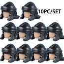 MOC Medieval Viking Helmet Cowboy Hat Elf Hair for LEGO Building Block Set