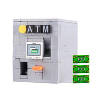 MOC City ATM Vending Machine Gold Bar  Money For Lego Building Block Brick Sets