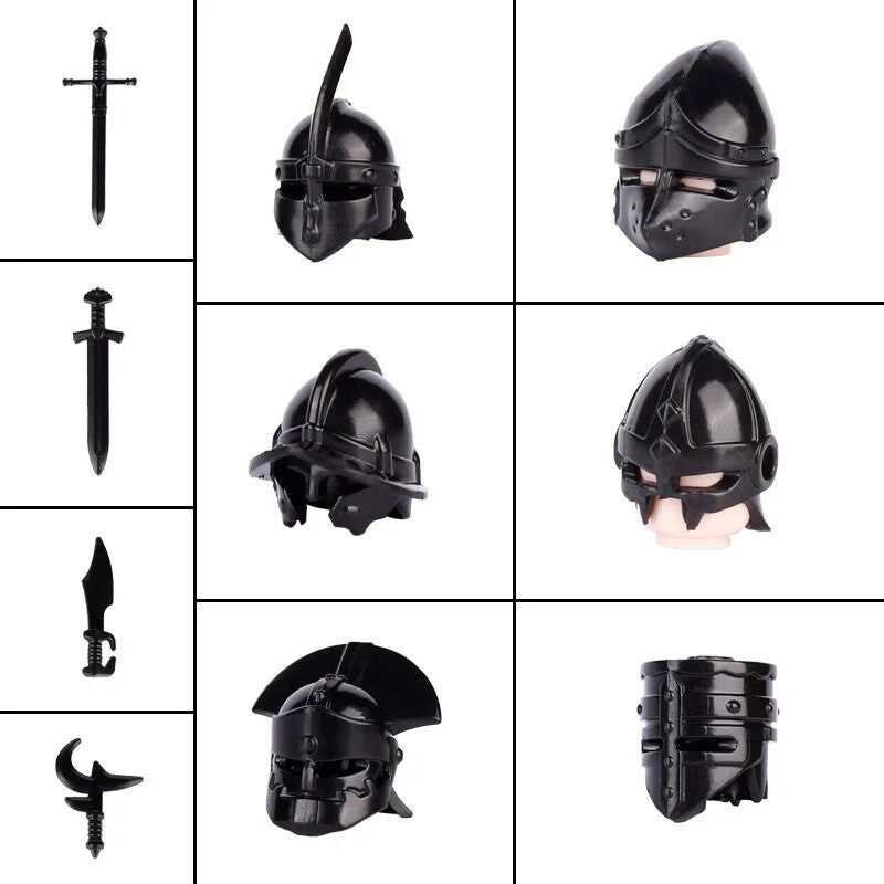 Medieval Military Castle Rider Knights Soldier For LEGO Building Block Brick Toy