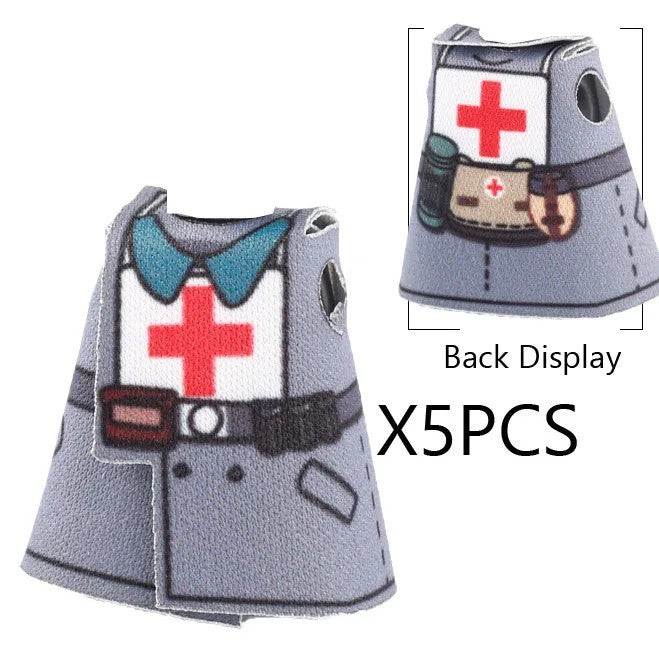 MOC WW2 Soviet Red Army Coat Soldier Clothes For LEGO Building Blocks Brick Toy