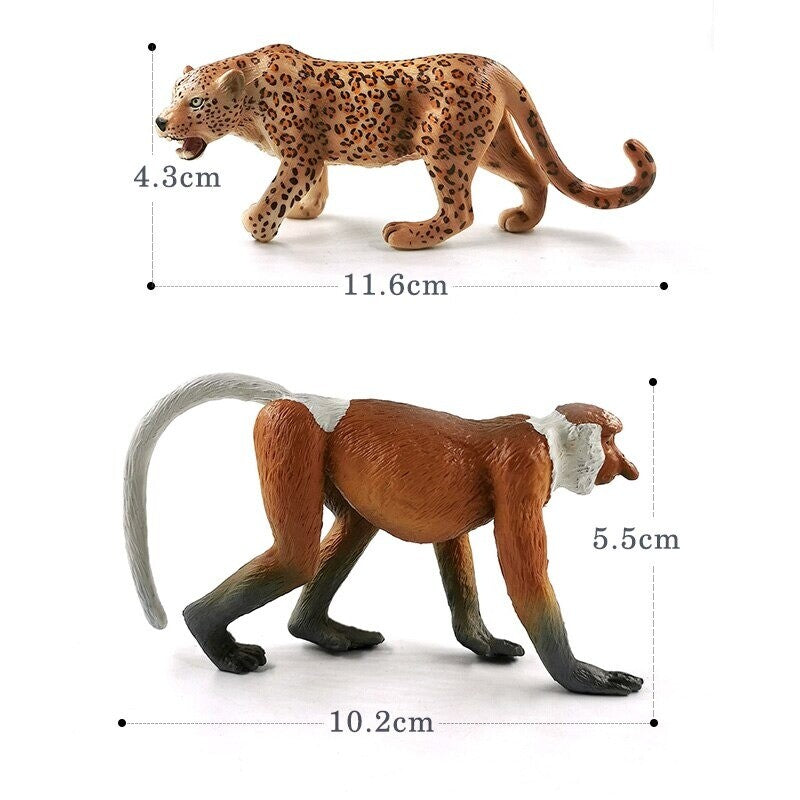 1pc Wolf Deer Leopard Alpaca Koala Antelope Animal Miniature Art Toy Figure Doll