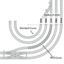 Train Rail Curve Fork Tracks R56 R72 R88  for Lego Kit Train Building Blocks Set