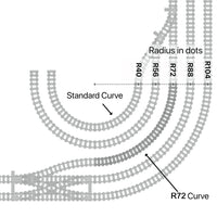Train Rail Curve Fork Tracks R56 R72 R88  for Lego Kit Train Building Blocks Set