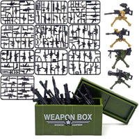 Military Weapon Gun Rifle Pistol Mortar SUV Motorcycle Building Blocks Toy DIY