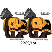 City Animals Medeival Military Knights Horse Warhorse Eagle for LEGO Building Blocks Sets