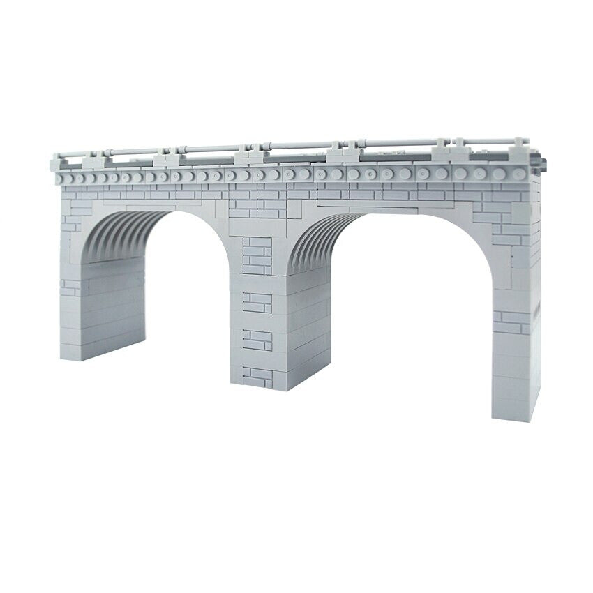 City Train Track Viaduct Railway MOC for Lego Kit Building Blocks Brick Sets DIY