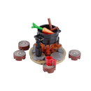 MOC Notice Board Bonfire Stove Medieval Town Street For LEGO Building Blocks Set
