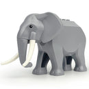 1pc MOC Elephant City Short Long Tusk Animals for LEGO Building Blocks Sets DIY