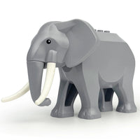 1pc MOC Elephant City Short Long Tusk Animals for LEGO Building Blocks Sets DIY