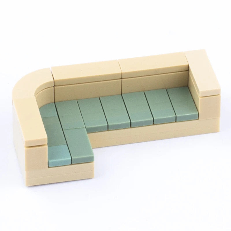 MOC City House Furniture Piano TV Sofa Parts for Lego Sets Building Blocks Set