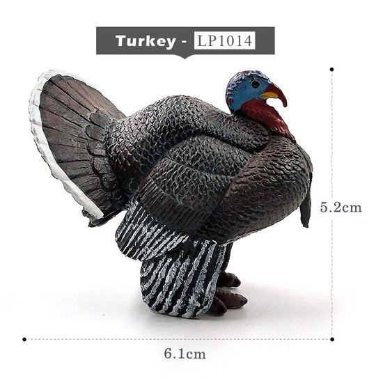 1pc Simulation turkey bird Chicken Farm Animal Miniature Art Toy Figure Doll