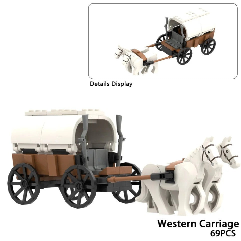 City Animals Ancient Egyptian Carriage Horse Wagon for LEGO Building Blocks Sets