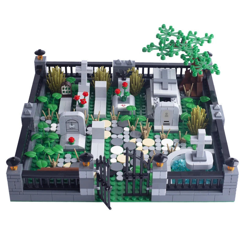 MOC Ghost Head Halloween Green Evil Spirits Pumpkin For LEGO Building Blocks Set