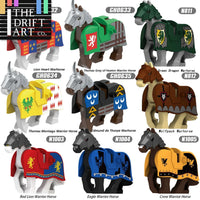 City Animals Medeival Military Knights Horse Warhorse Eagle for LEGO Building Blocks Sets