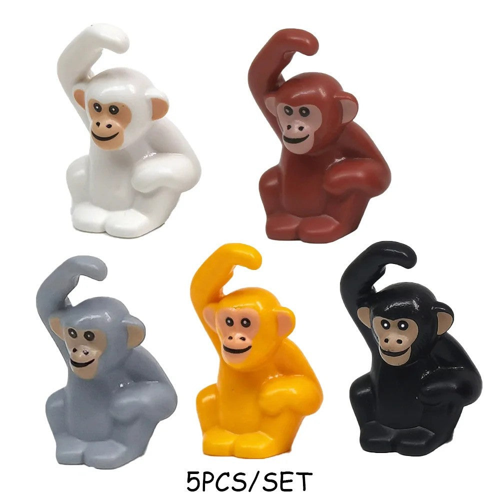 MOC Animal Monkey Ape Anglerfish Dragon Fish for LEGO Sets Building Block Set